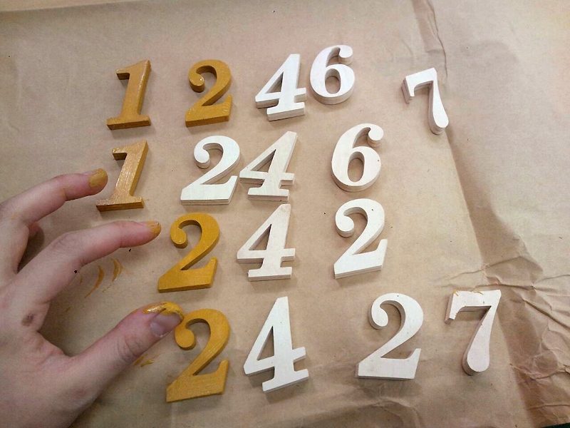 数字とか自分でペイントしたり