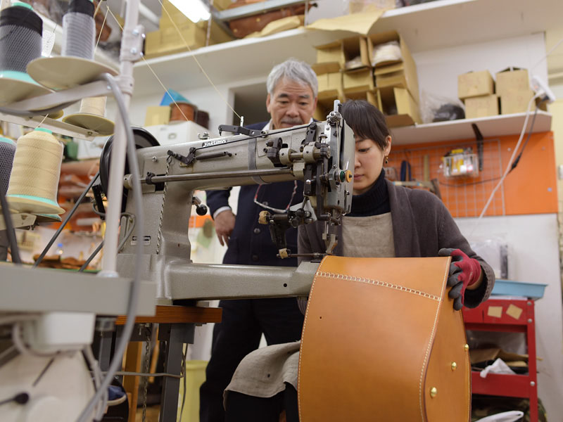 大きな巾着型レジャーバッグ 製作風景5