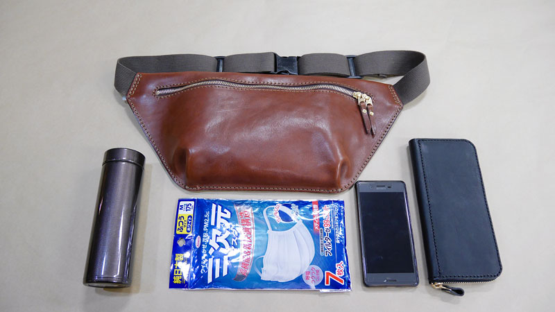 うすマチボディバッグ 収納例