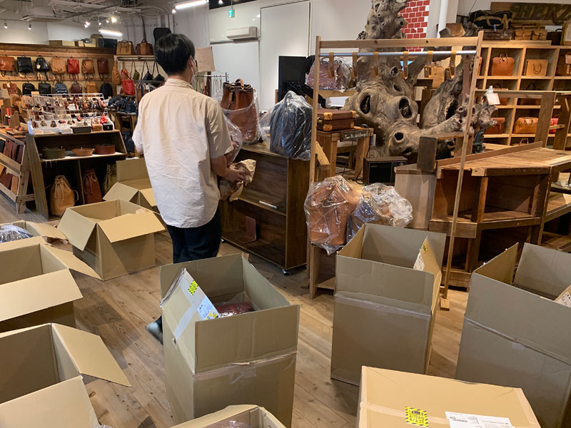 本店アウトレットリレー準備の様子2